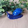 Handcrafted Large Blue Resin And Blue Stones Resin Snail – charming miniature resin snail