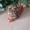 Cute Bronze Stone Resin Large Snail – slow and steady resin snail