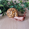 Tiny Brown Pebble Resin Large Snail – detailed glossy resin snail