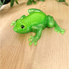 Handmade Light Green Resin And Glow In The Dark Pebbles Large Resin Ornate Frog – realistic detailed resin frog