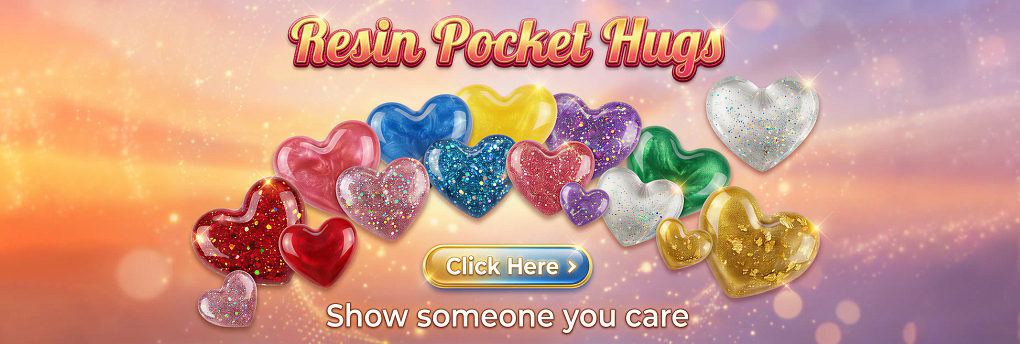 Resin Heart Pocket Hugs New Zealand Open Window Crafts 2