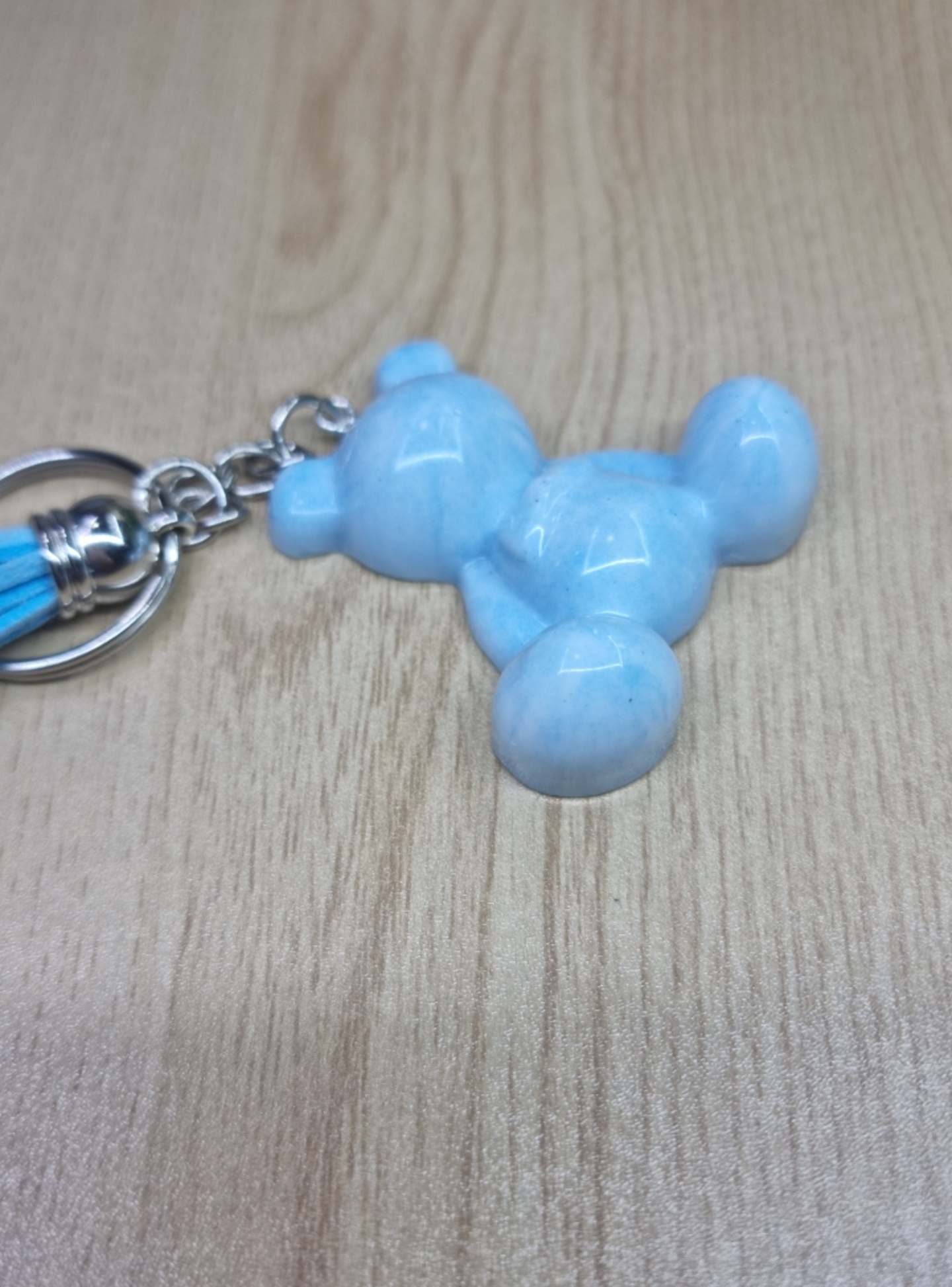 Blue White Marble Style
Resin Bear Keychain
