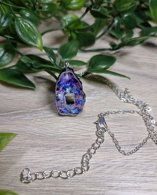 Glitter Irregular Small Resin Necklace Pendant