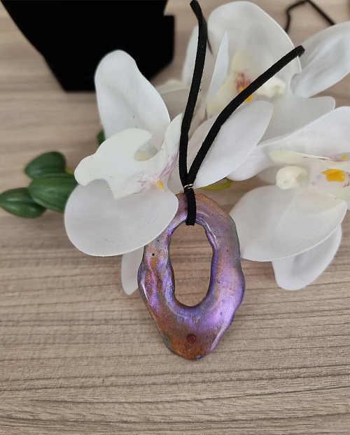 Irregular Shimmer Resin Necklace Pendant