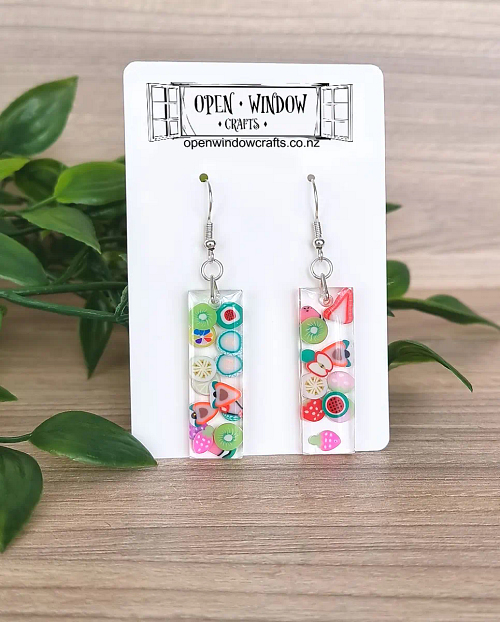 Fruit Handmade Resin Earrings