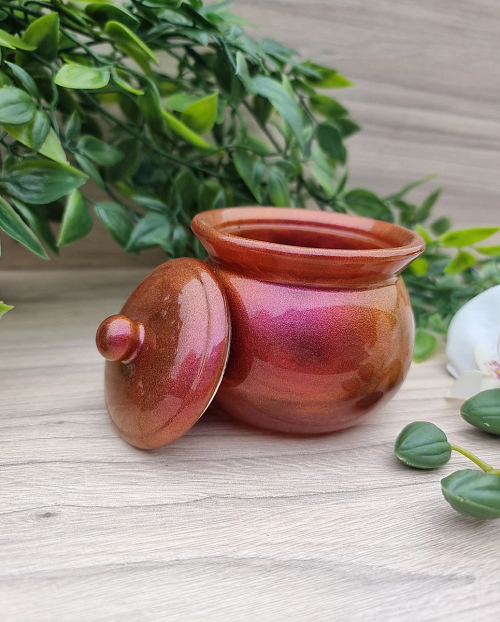 Bronze Shimmer Glitter Resin Jar