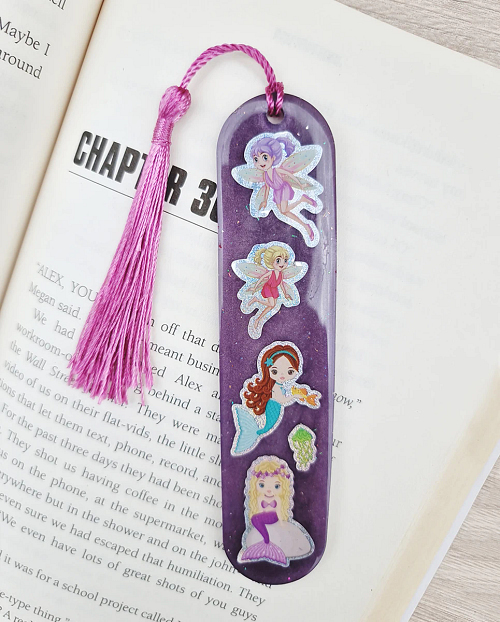 Fairy Mermaid Resin Bookmark