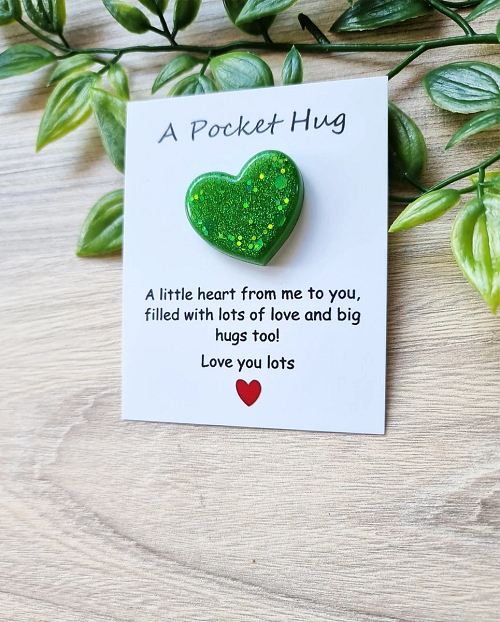 Small Green Resin Pocket Hug