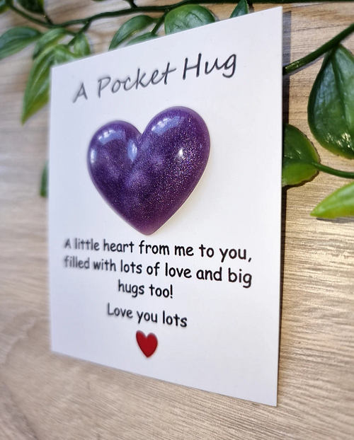 Purple Heart Resin Pocket Hug 4