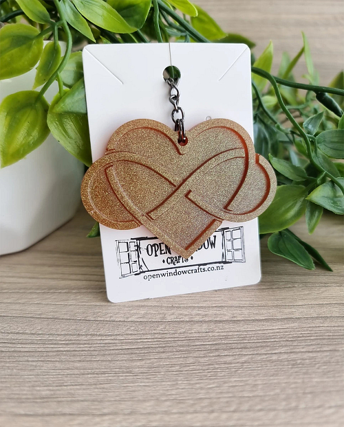 Infiniity Heart Resin Key Chain (2)