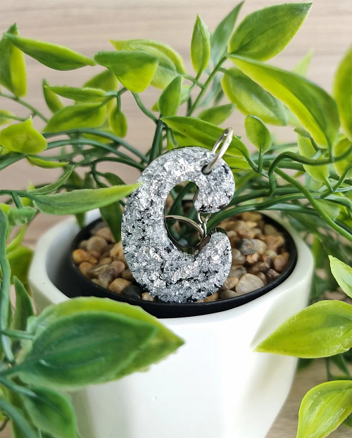 silver Flake Jewellery nz keychain