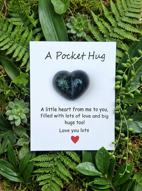 Black Resin With Blue Green Streeks Resin Heart Pocket Hug (19)