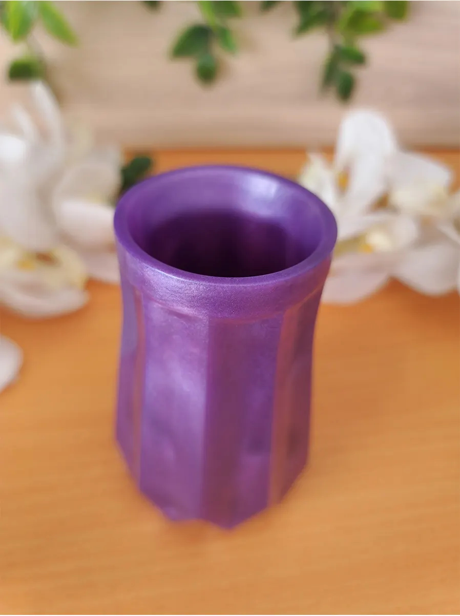 Purple Resin Vase Marble Style