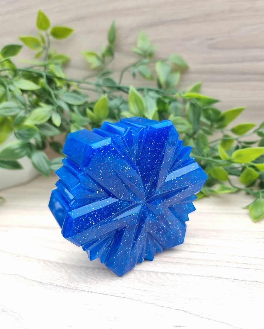 Decorative Blue Glitter Shimmer Resin Trinket Tray – decorative resin catch-all tray