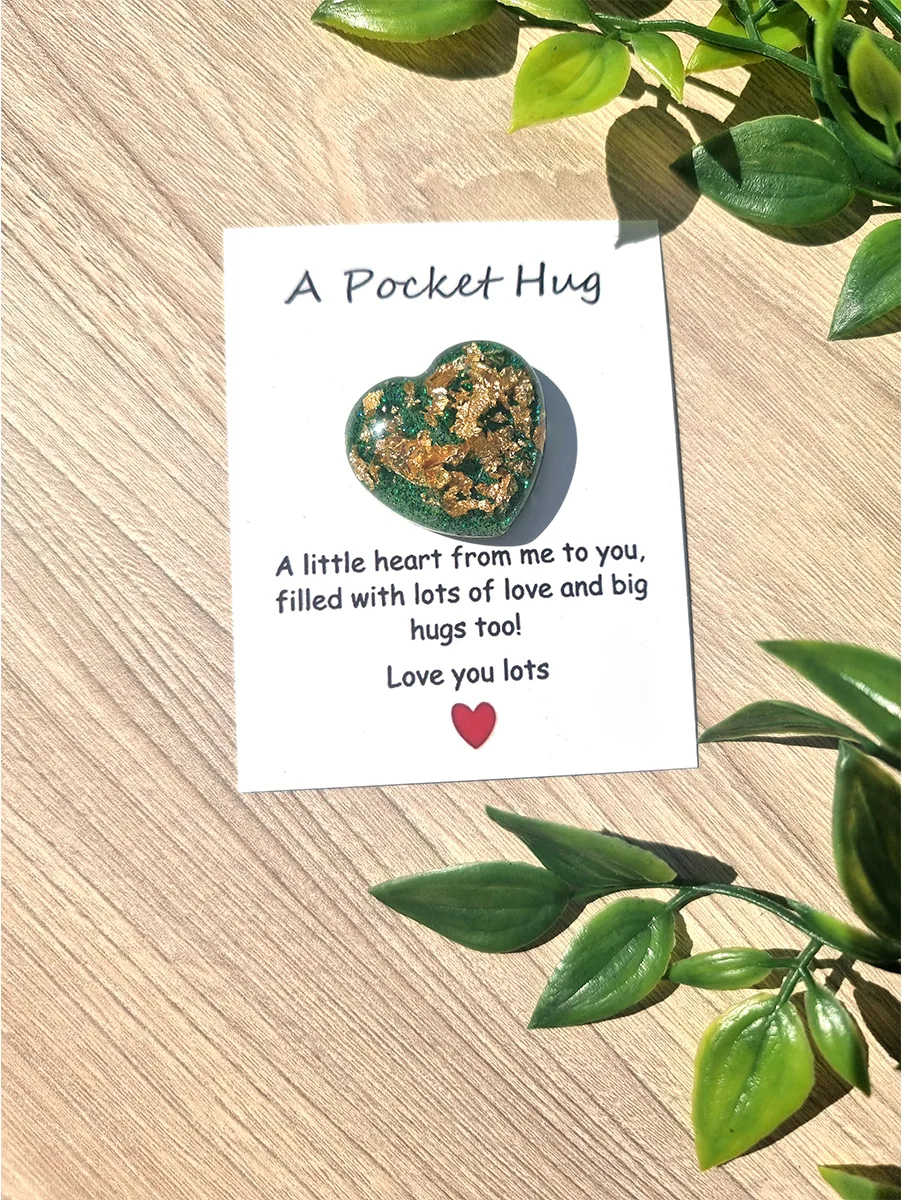 Green Glitter Gold Flake Resin Pocket Hug (2)