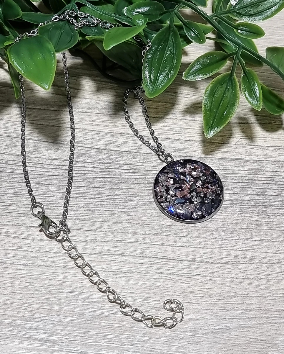 Round Natural Color Stones Necklace (4)