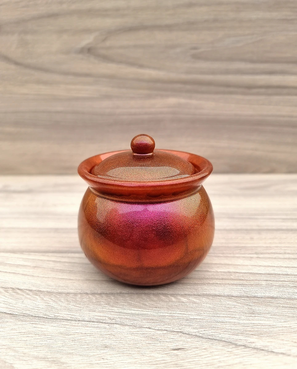 Bronze Shimmer Glitter Resin Jar