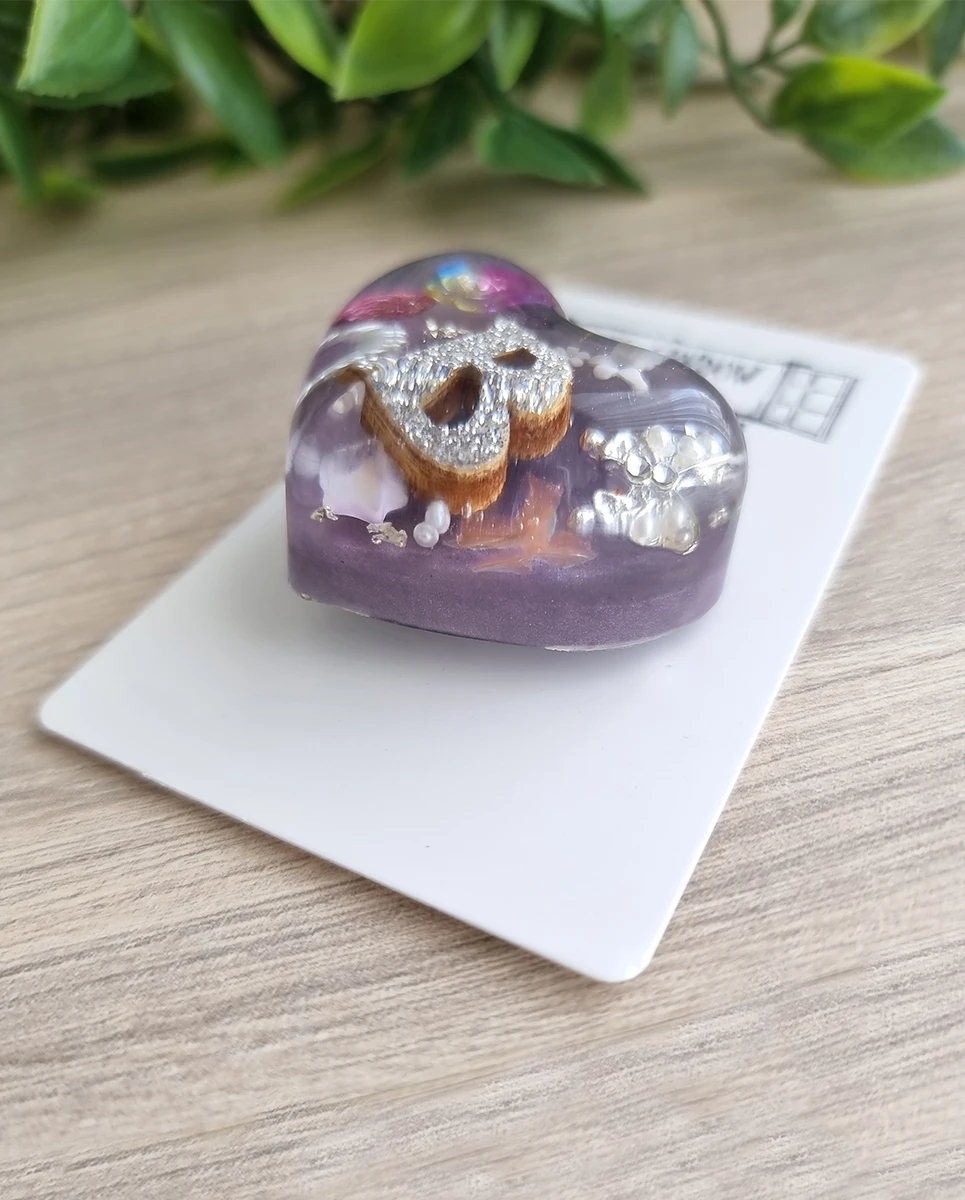 3D Alphabet Heart Fridge Magnet "B"  - Resin Fridge Magnet